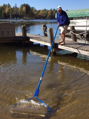 BEACHROLLER - Weeds Muck Silt GONE! Lake weed removal tool. NEW 2017 aluminum handle model