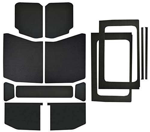 Design Engineering 050182 Boom Mat Leather Look Black Complete Sound Deadening Kit Compatible with 4-Door Jeep Wrangler JL (2018-up)