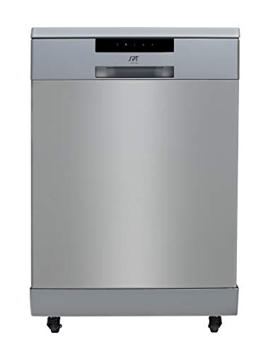 SPT SD-6513SSA 24 Wide Portable Dishwasher with ENERGY STAR, 6 Wash Programs, 10 Place Settings and Stainless Steel Tub  Stainless