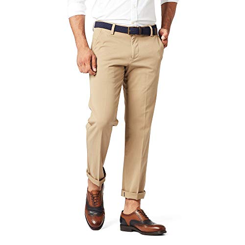 Dockers Men's Slim Fit Workday Khaki Smart 360 Flex Pants, New British Khaki (Stretch), 32W x 32L