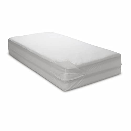 National Allergy Premium 100% Cotton Zippered Mattress Protector - King Size (78" x 80") - 12-inch Deep - White - Breathable 300 Thread Count Hypoallergenic Cover - Advanced Encasement