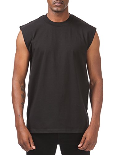 Pro Club Men's Heavyweight Sleeveless Muscle T-Shirt, Black, 2X-Large