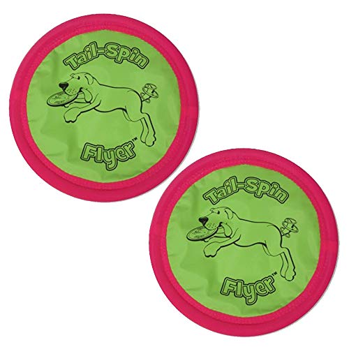 Booda Tail-Spin Flyer 10" Diameter Floppy Dog Frisbee (Pack of 2)