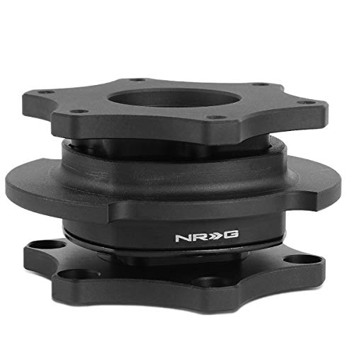 NRG Innovations NRG-SRK-R200MB-MB SRK-R200MB-MB SFI 42.1/6- Bolt Steering Wheel Quick Release Adapter, matte black