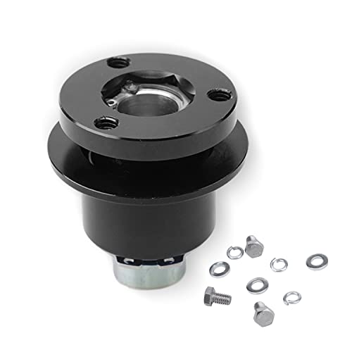 CNSPEED 3 Hole Steering Wheel Quick Release Hub Adapter, Car Universal 360 Degree Steering Wheel Quick Release Disconnect Hub Fast Disassembly (Black)