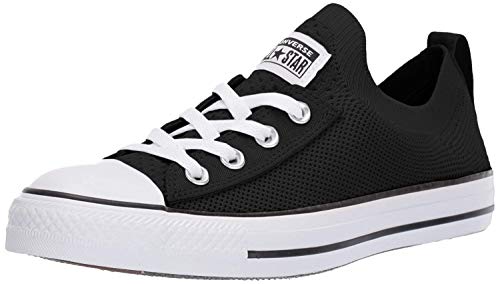 Converse Women's Chuck Taylor All Star Shoreline Knit Slip On Sneaker, Black/White/Black, 8 M US