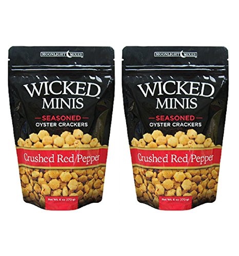 Wicked Mix Premium Seaoned Flavor Crushed Red Pepper Soup and Oyster Crackers,2-Pack Of 6 Ounce Bag (Crushed Red Pepper, 2-Pack)