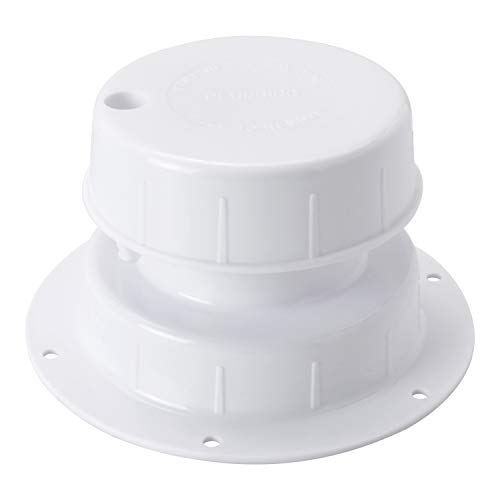 Leisure Coachworks RV Plumbing Vent Cap, Sewer Vent Cap, Plastic Roof Cover for Trailer Camper 1 to 2 3/8 Inch- White