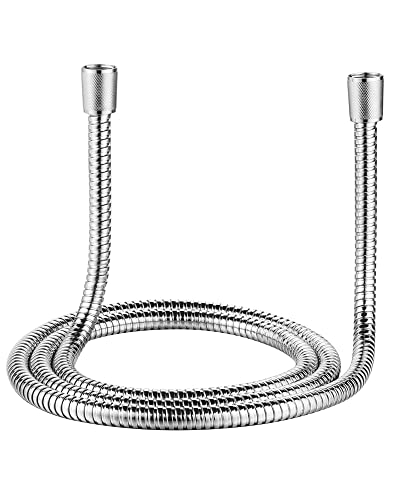 Singing Rain 59 inches Kink-Free Chromed Flexible Stainless Steel Shower Hose - Replacement for Handheld Showerhead Hose