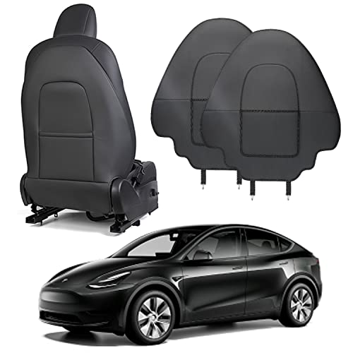 EVMODS for Tesla Model Y/3/S/X Back Seat Cover 2PCS Leather Protector Wear-Resistant Kick Seatback Mats for Tesla Accessories