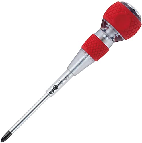 VESSEL Tang-Thru Screwdriver w/Ball Grip type [No.250] (Ph No.2 x 100) (Japan Import)