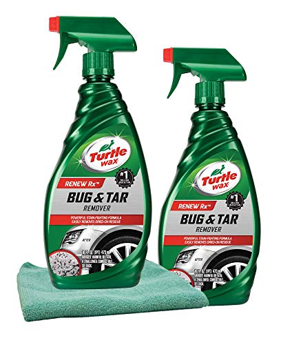 Turtle Wax Bug & Tar Remover (16 oz.) Bundle with Microfiber Cloth (3 Items)