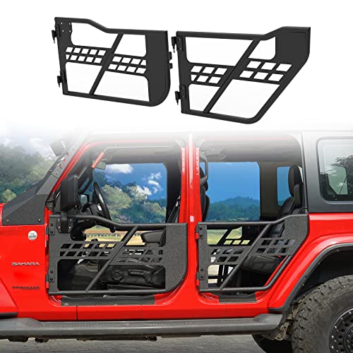 V8 GOD for Jeep Half Door Replacement Steel Tube Summer Doors Front & Rear Kit Compatible with Jeep JL Wrangler & Gladiator JT 2018-2023 4-Door Unlimited