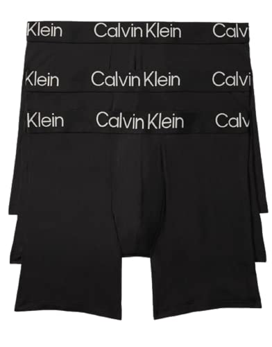 Calvin Klein Men's Ultra Soft Modern Modal Boxer Brief, 3 Black, L