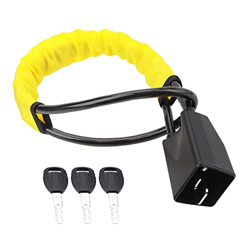 Steering Wheel Lock Anti-Theft Device The Club Steering Wheel Lock for Cars Trucks Anti Theft Car Device Car Security Anti Theft Car Steering Wheel Lock Seat Belt Lock- Yellow