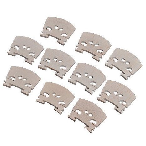 Lsgoodcare 10pcs Full Size 4/4 Violin Maple Bridge Violin Parts