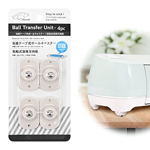Self Adhesive Ball Caster, Small Wheels for Maker/Explore Air 2/ Air 3 Machines, 360 Degree Rotation Sticky Mini Universal Pulley for Silhouette Cameo 4/ Portrait 3 Etc