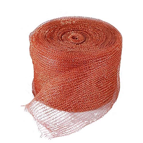 GeBot 5" X50FT Knitted Copper Mesh for Wildlife Control, Copper Blocker Wildlife Stopper Copper Mesh Scrubber, Gun Barrels Clean, Fill Fabric DIY