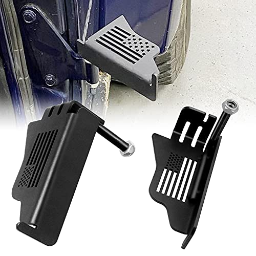 Steel Front Foot Pegs Rest Pedal Compatible with 2007-2021 Jeep Wrangler JK JKU JL JLU Unlimited 2-Door / 4-Door Exterior Door Hinge -2pcs