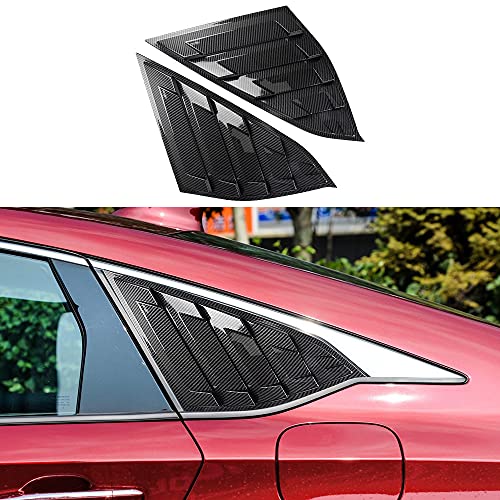 DLOVEG Rear Side Window Louvers Compatible for Honda Accord 2022 2021 2020 2019 2018 Accesories Sport Style Air Vent Cover Compatible for 10th Gen Honda Accord (Carbon Fiber Pattern)