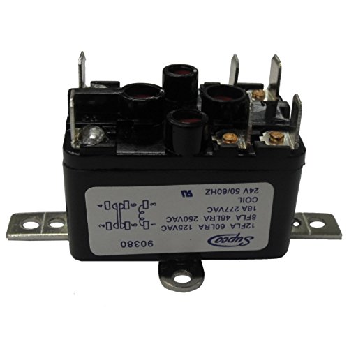 Supco 90382 General Purpose Fan Relay, 18 A Load Current, 120 V Coil Voltage, Normally Open and Normally Closed Contacts