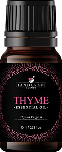 Handcraft Thyme Essential Oil - 100% Pure and Natural - Premium Therapeutic Grade Essential Oil for Diffuser and Aromatherapy - 0.33 Fl Oz