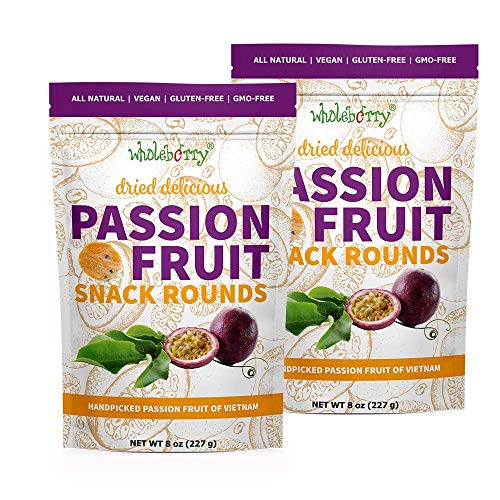 Naturally Delicious Dried Passion Fruit Maracuja 8-oz Bags, No Added Chemicals, No Added Colorings, No Preservatives, Made in Vietnam from fully mature fruits (8 oz)