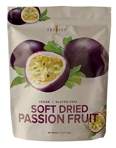 Amphora Soft Dried Passion Fruit Chunks Snack Bite sized Fruits Vegan Gluten Free 3.5 Oz Each (Pack of 1)