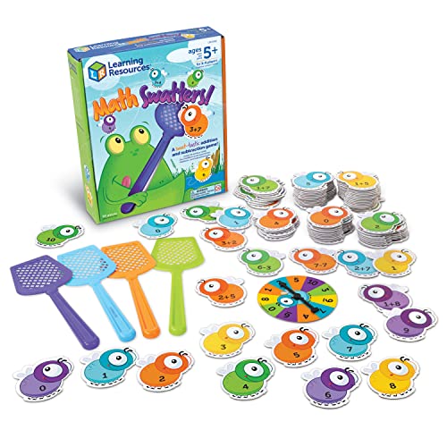 Learning Resources Mathswatters Addition & Subtraction Game - 99 Pieces, Age 5+ Math Games for Kids, Educational Games, Preschool Math, Kindergartner Learning Games