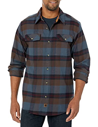 Legendary Whitetails Men's Standard Legendary Flannel Shirt, Cobalt Carbon Plaid, X-Large