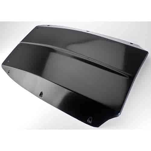 JEGS Fiberglass Z28 Cowl Hood Scoop | Overall Measurements 4 High x 29.75 Wide x 42.5 Long | Black Gel Coat Finish | Made In USA