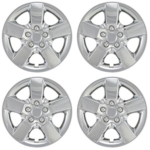 16 inch Hubcaps Best for 2008-2013 Nissan Rogue - (Set of 4) Wheel Covers 16in Hub Caps Chrome Rim Cover - Car Accessories for 16 inch Wheels - Snap On Hubcap, Auto Tire Replacement Exterior Cap)