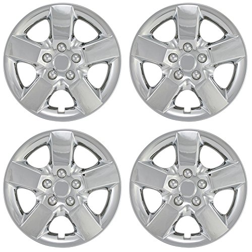 16 inch Hubcaps Best for 2008-2009 Nissan Rogue - (Set of 4) Wheel Covers 16in Hub Caps Silver Rim Cover - Car Accessories for 16 inch Wheels - Snap On Hubcap, Auto Tire Replacement Exterior Cap)