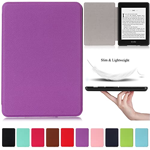 Artyond Case For 6" Kindle Paperwhite (10th Generation, 2018 Release) , Thinnest Lightweight PU Leather Cover with Smart Auto Sleep/Wake Case for Amazon Kindle Paperwhite 2018 E-Reader, Purple