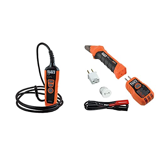 Klein Tools ET20 WiFi Borescope Inspection Camera & 80016 Circuit Breaker Finder Tool Kit with Accessories, 2-Piece Set, Includes Cat. No. ET310 and Cat. No. 69411