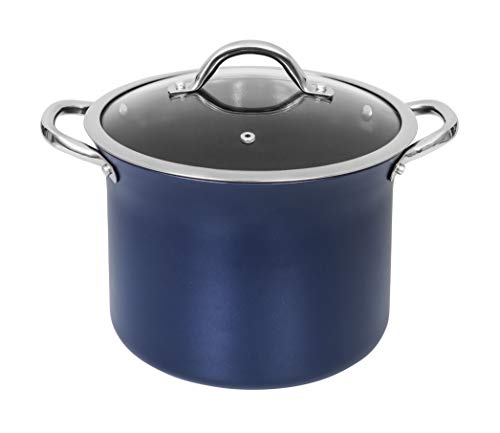 CONCORD Sapphire Nonstick 7 Quart Stock Pot Cookware Set (Induction Compatible)Blue