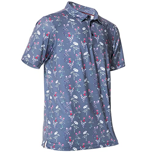 Ephemoca Golf Shirts for Men, Mens Golf Shirt, Golf Apparel, Fashion Casual Collared Shirts Purple S