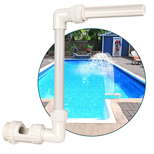 Hayenda Pool Waterfall Spray Pond Fountain, Adjustable Sprinkler Above Ground Fountain Swimming Cooling Accessories Chiller Decoration for Water Fun