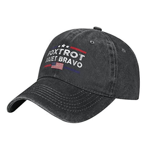Fjb Hats for Men Baseball Cap Baseball Hat Women - Foxtrot Juliet Bravo Dad Hats for Men Black