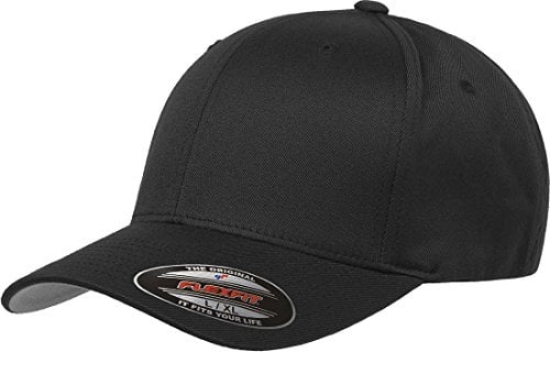 Flexfit 6277 Wooly Combed Twill Cap  Black