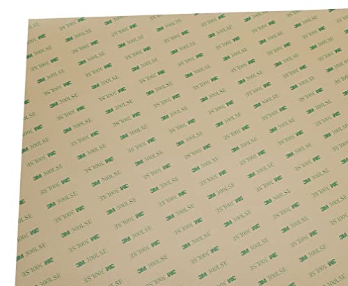 Pack of 10 Sheets Size 8" x 12", 3M 9474LE 300LSE Super-Strong Double-Sided Adhesive/Adhesive Transfer Tape, Ideal for attaching digitizers to Phones and Tablets. [9474-08x12-10pk-rev2]