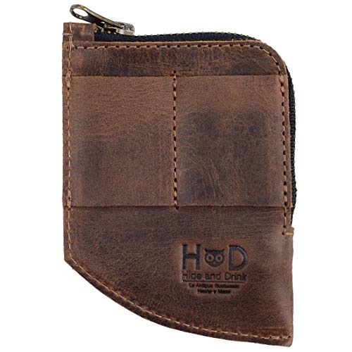 Hide & Drink, Leather EDC Pocket Wallet, Cash Organizer, Card Holder, Accessories, Handmade Includes 101 Year Warranty :: Bourbon Brown