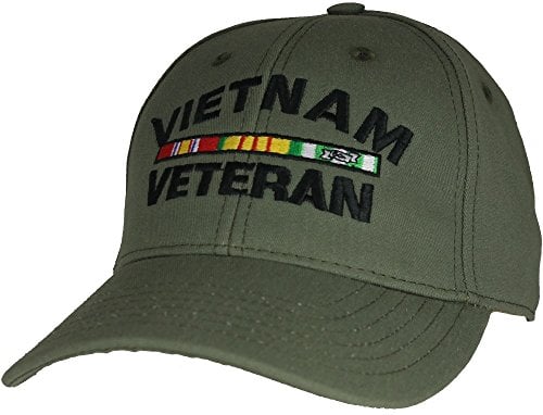 Vietnam Veteran OD Green Ball Cap - Made in The USA