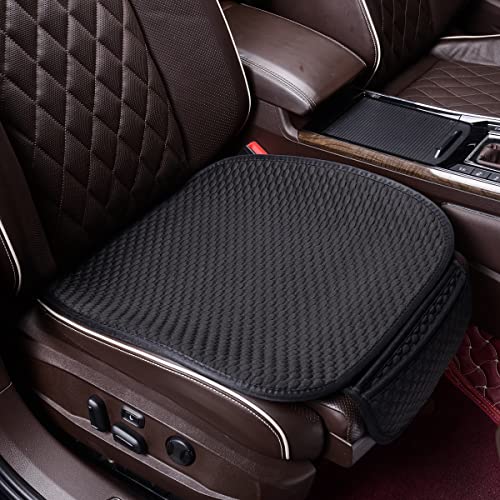 Bamboolady Ice Linen Car Seat Covers Front Seats Only,Cooling Bottom Seat Covers for Cars,Trucks,Universal Car Seat Cushion Breathable,Ventilated [Black Front seat Covers]