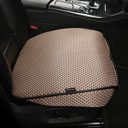 Auto Newer Breathable Universal Four Seasons Car Seat CoversLuxury Car Seat Cushion Protectors for Front Seat Bottoms,Compatible with 95% Vehicles Fit for Cars Truck SUV (Beige,1PCS)