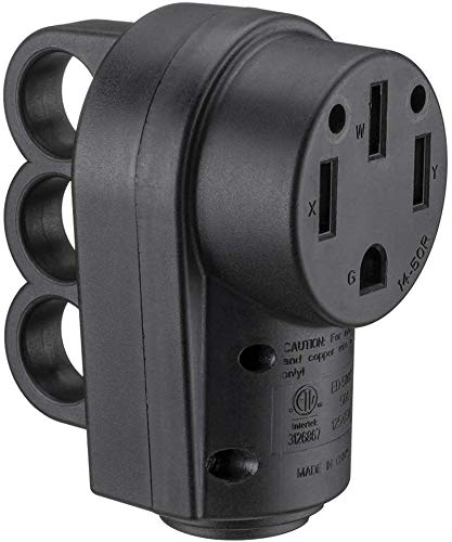 Miady 50AMP RV Replacement Female Plug with Easy Unplug Design, ETL Certified