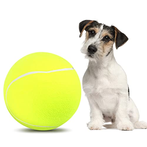 Estink 9.5" Dog Tennis Ball, Large Tennis Ball Pet Toy Mega Jumbo Dogs Play Supplies Fun Outdoor Sports Beach Cricket, Funny Inflatable Large Tennis Balls Pet Chew Toy