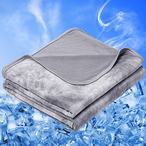 inhand Cooling Blanket Queen Size, Summer Blankets for Hot Sleepers & Night Sweat, Thin Blanket Cold Cool Lightweight Cooling Blanket for Couch Bed, Light Blanket for All Season Use