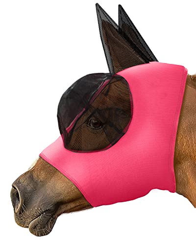 Horse Fly Mask with Ears, Hemispherical Convex Design, Horses Can Open Their Eyes Without Obstacles