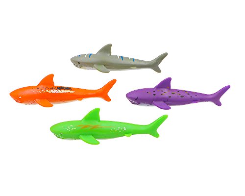 haomsj Swimming Pool Toys Dive Torpedo-Shark 4-Pack